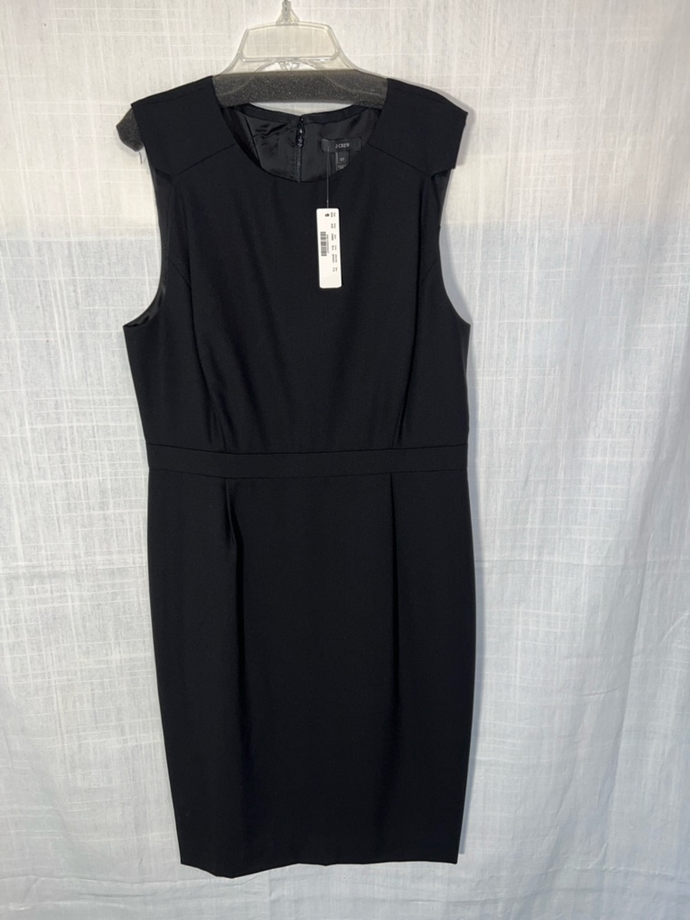 J. Crew Black Sleeveless Sheath Midi Dress NWT Sz 12T